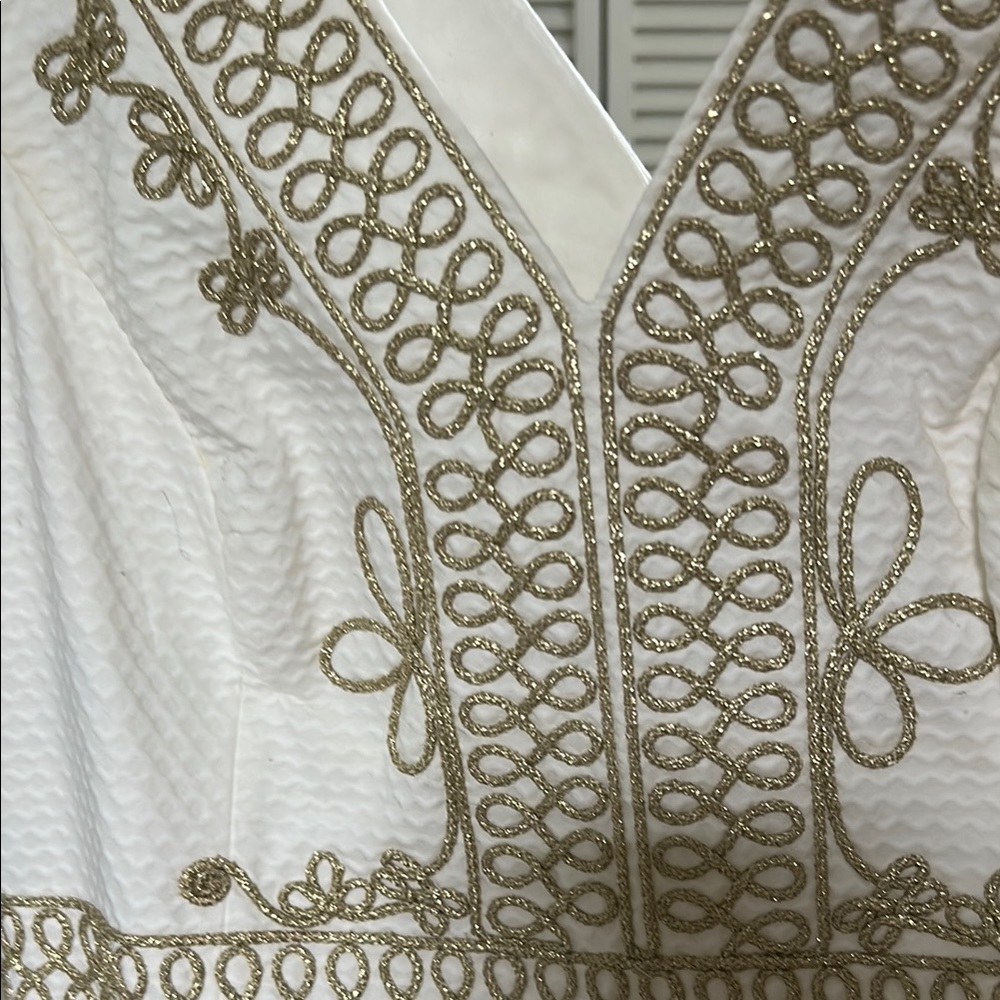 Lilly Pulitzer White and Gold Dress 🌟 - Picture 4 of 4